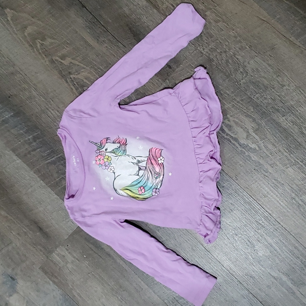Carter's Purple Unicorn Shirt 4T